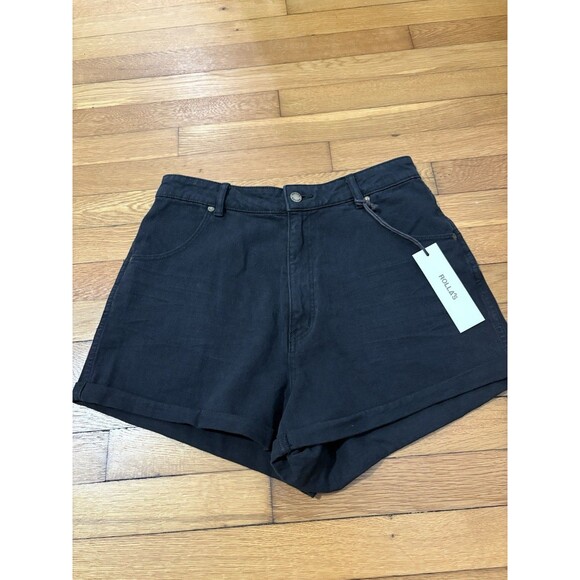 Rolla’s Size 30/12 NWT Dusters Denim Shorts Black Denim - Picture 1 of 9